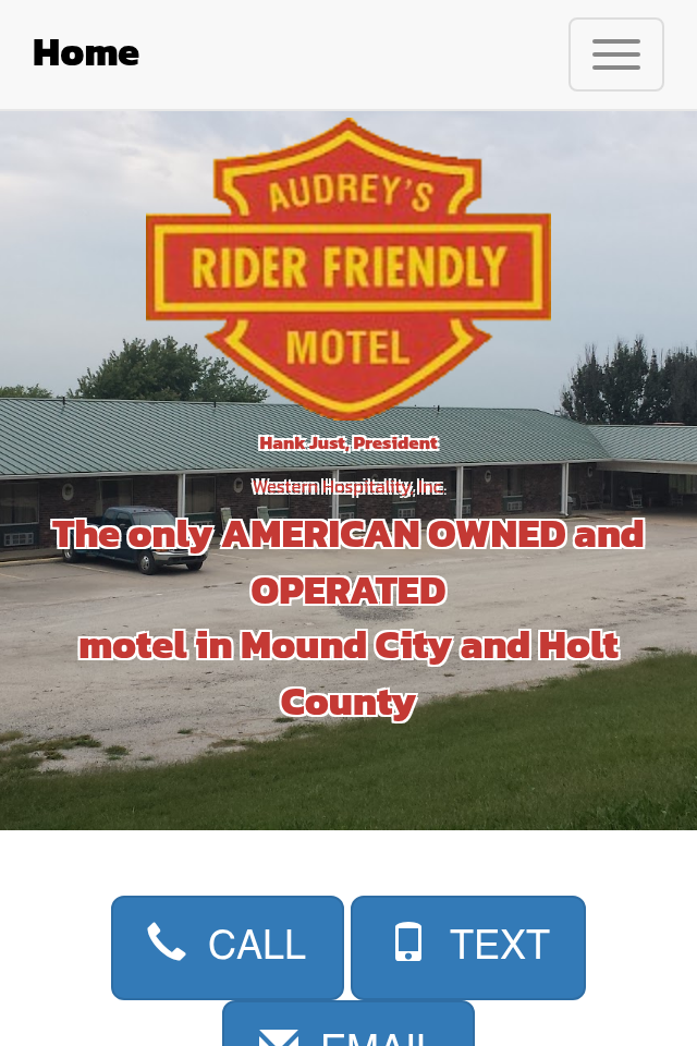 Mobile view of audreysmotel.com